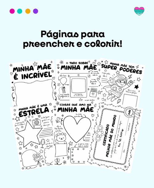Páginas para Imprimir Minha mãe é incrível