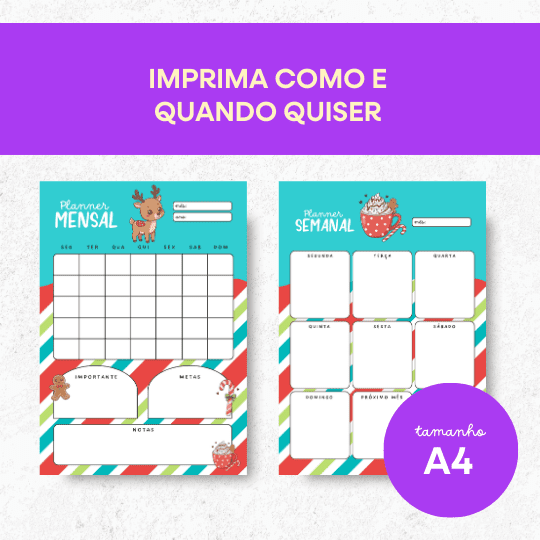 Planner Rena fofa PDF para imprimir ou digital - Image 2