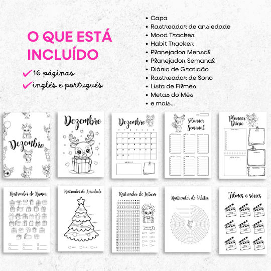 Bullet Journal Rena Dezembro 2025 – Planner Rena para Imprimir (PDF) | Português e Inglês - Image 4