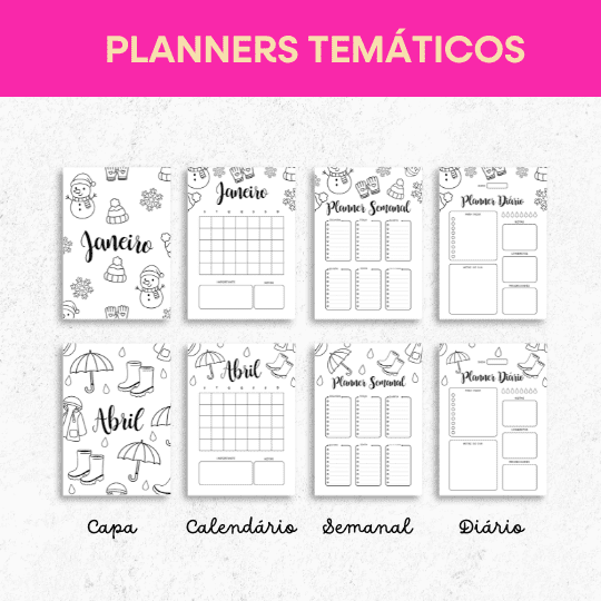 Bullet Journal Mega Pack 2026 – Planner 2026 para Imprimir (PDF) e Digital | Português e Inglês - Image 8